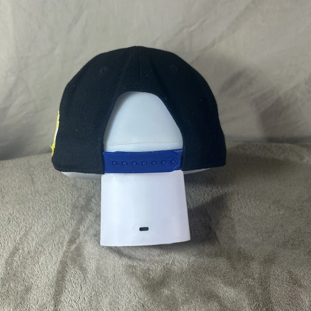 Sonic the Hedgehog Snapback Hat Pixel Ring Blue Black SEGA Cap Adjustable